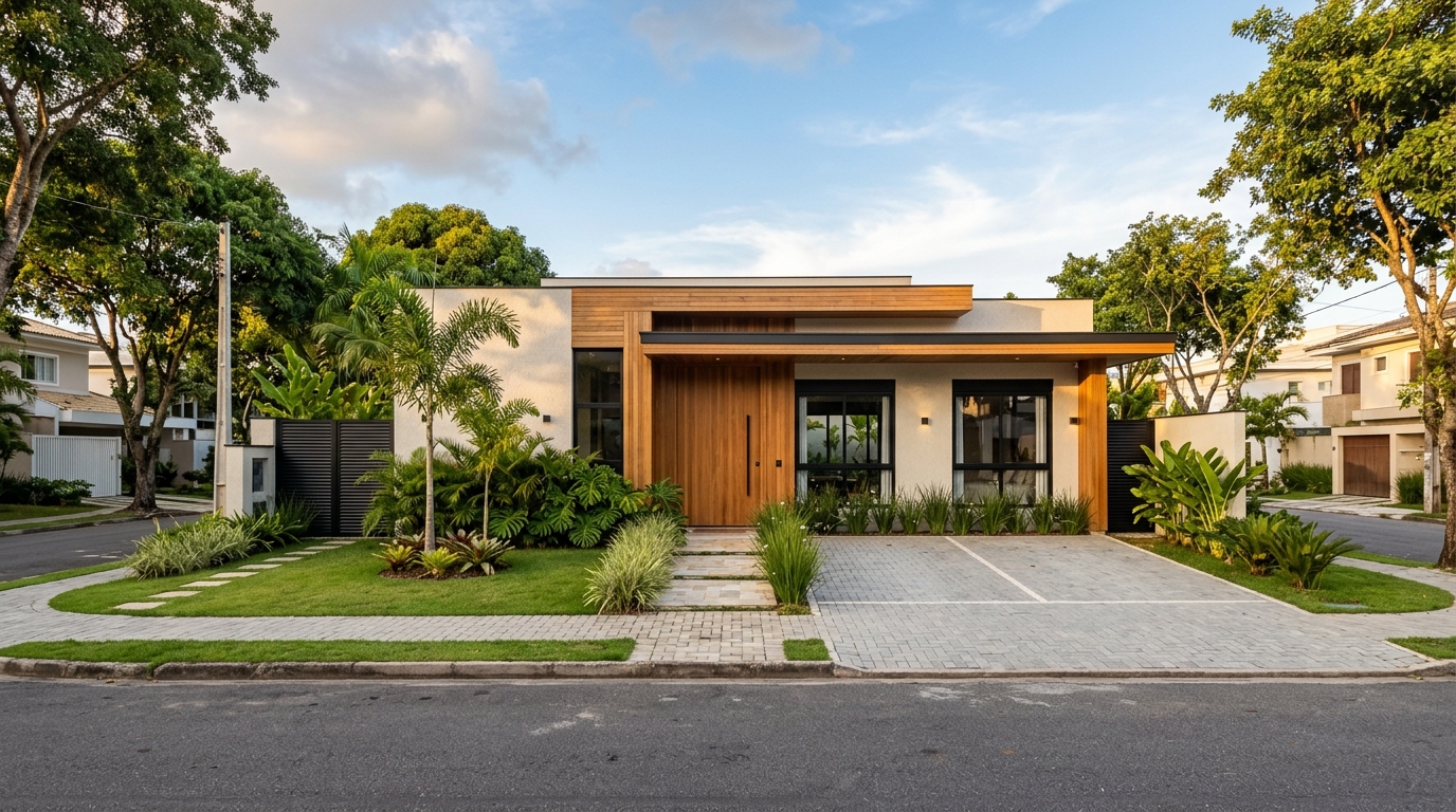 Casa com jardim e ambientes integrados na Pituba